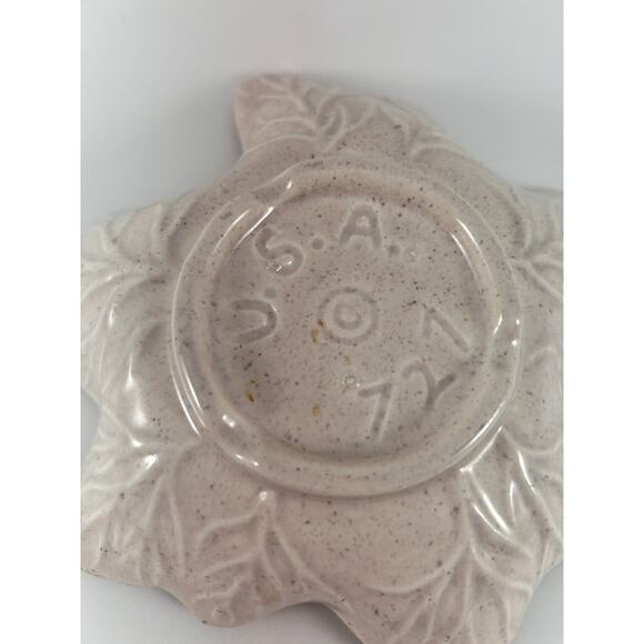 Vintage Calif. Originals Pottery Leaf Dishes 719 721 USA Speckled Gold Trim - Picture 7 of 7